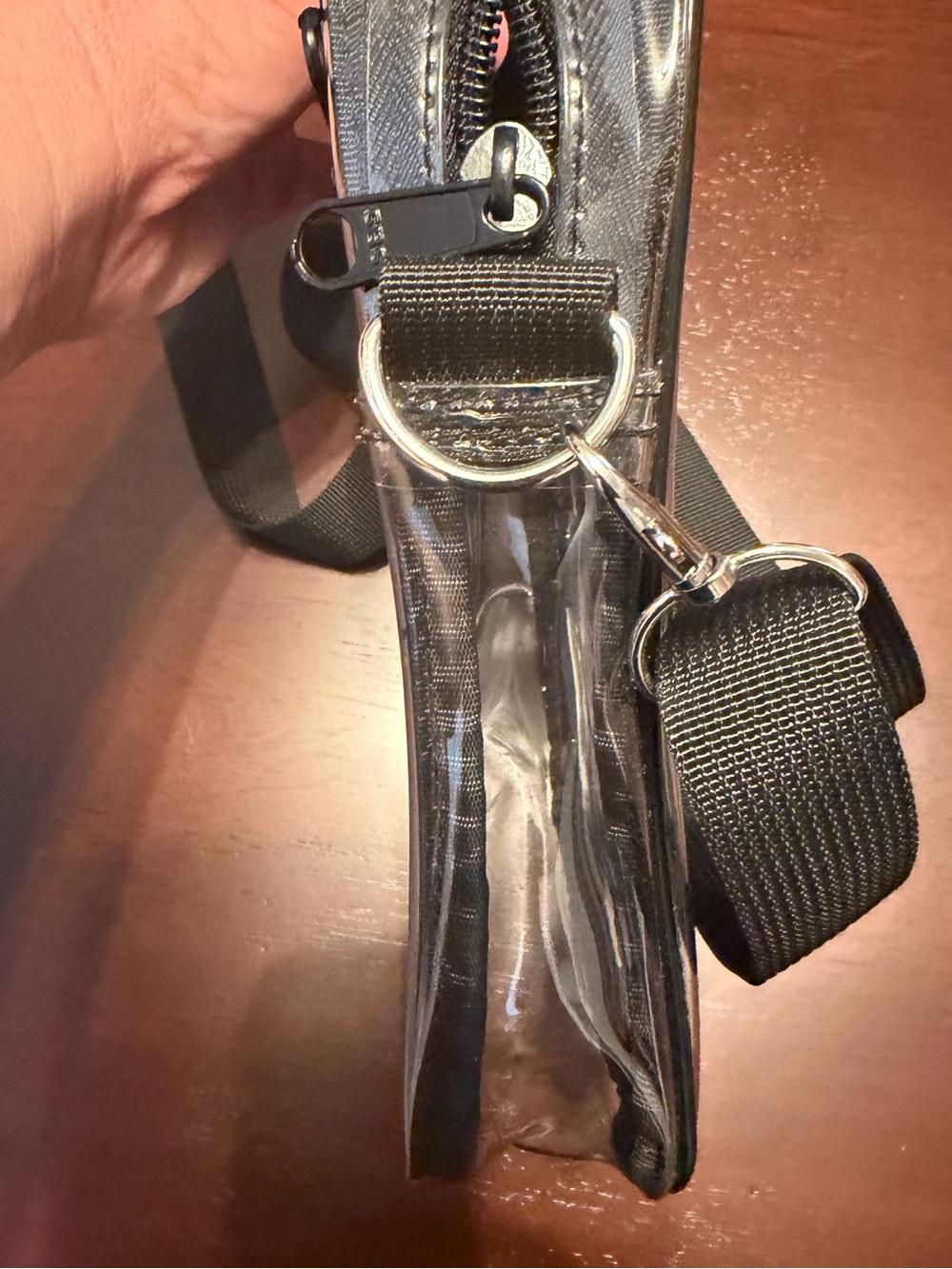 Clear PVC Crossbody Bag with Black Trim by Béis - Picture 5 of 9